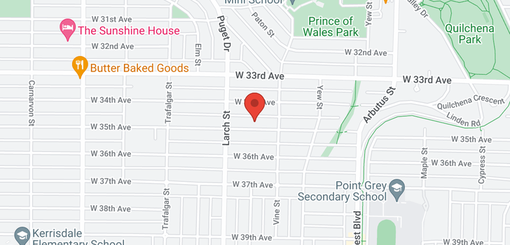 map of 2399 W 35TH AVENUE